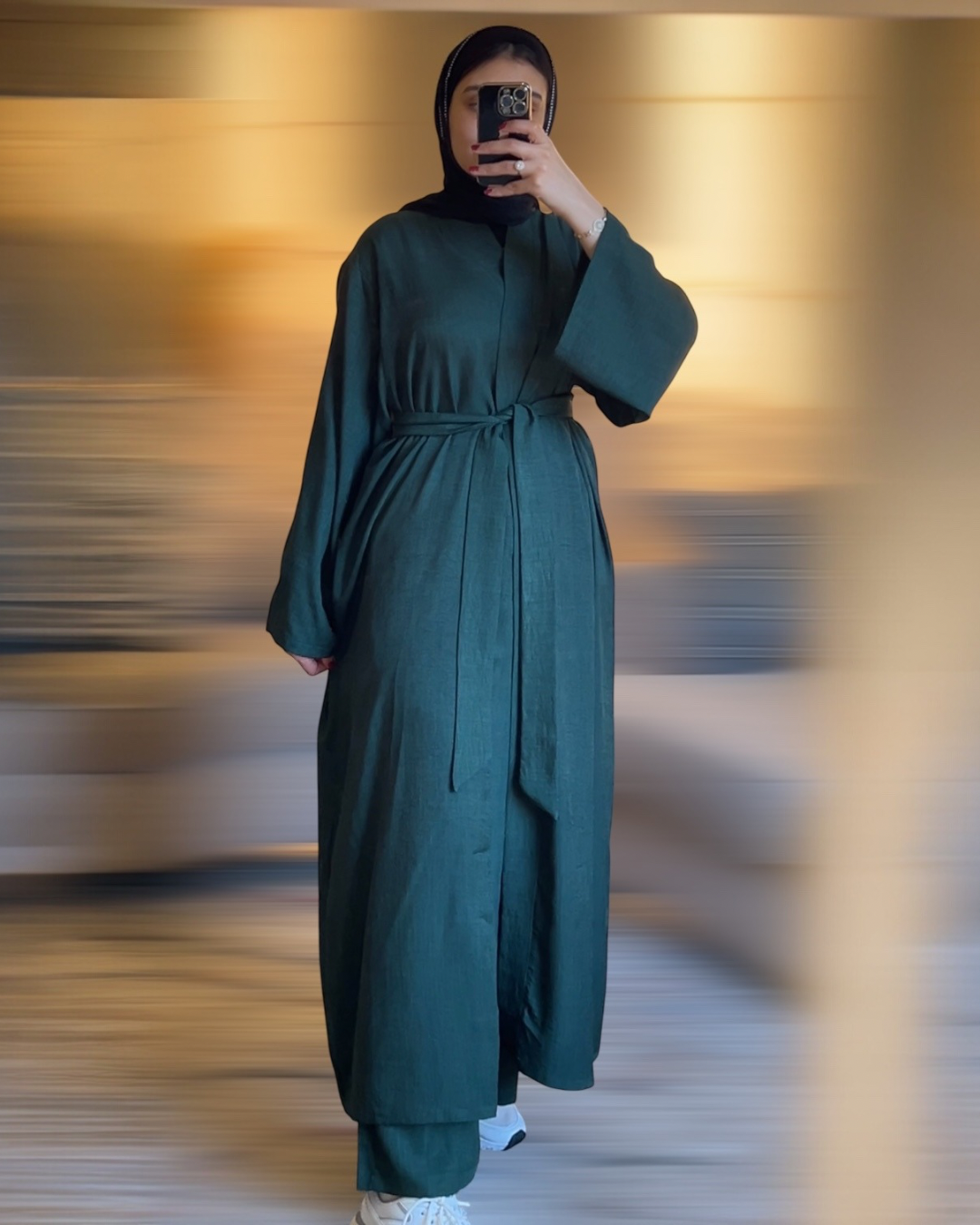 Zahra linen kimono set