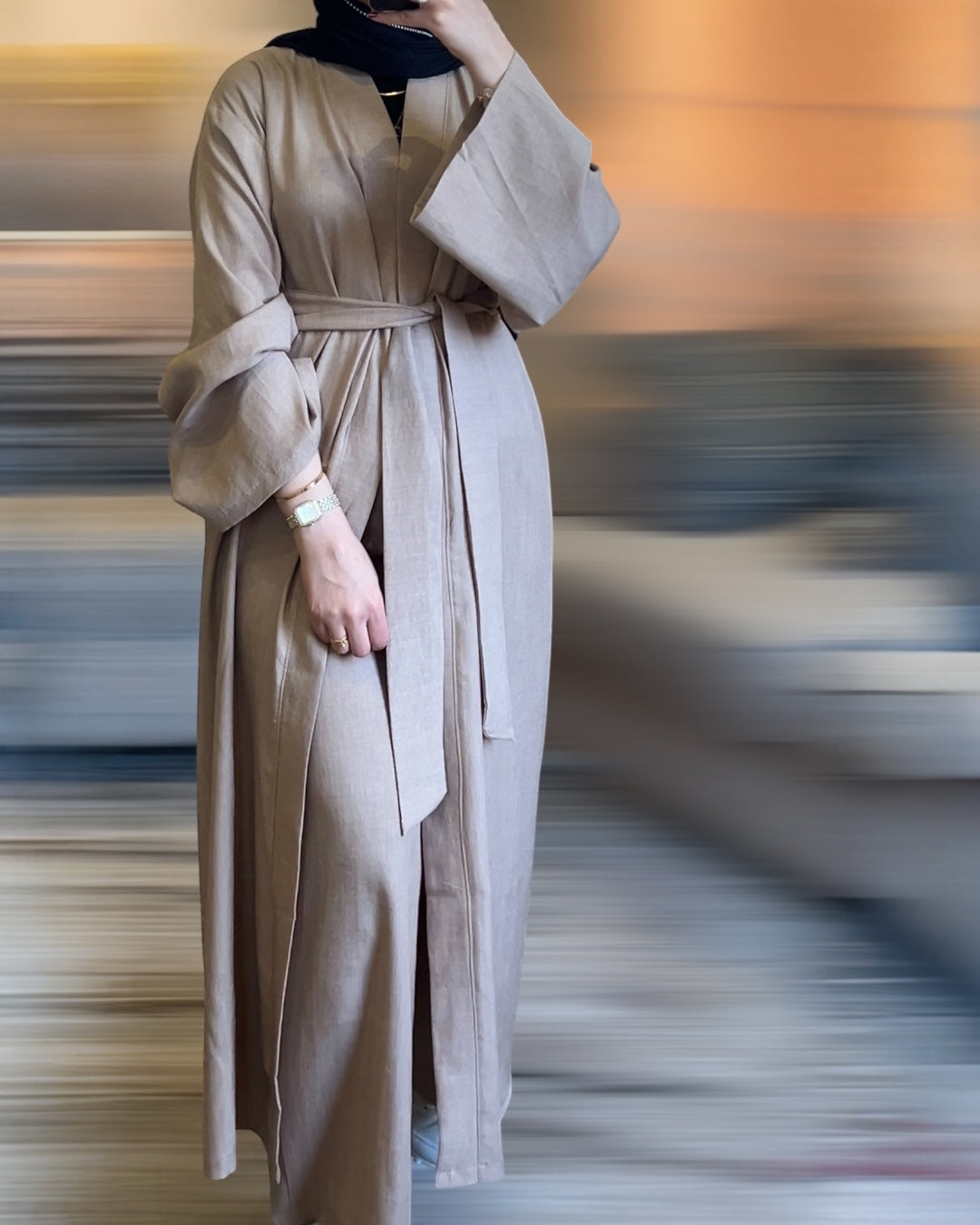 Zahra linen kimono set