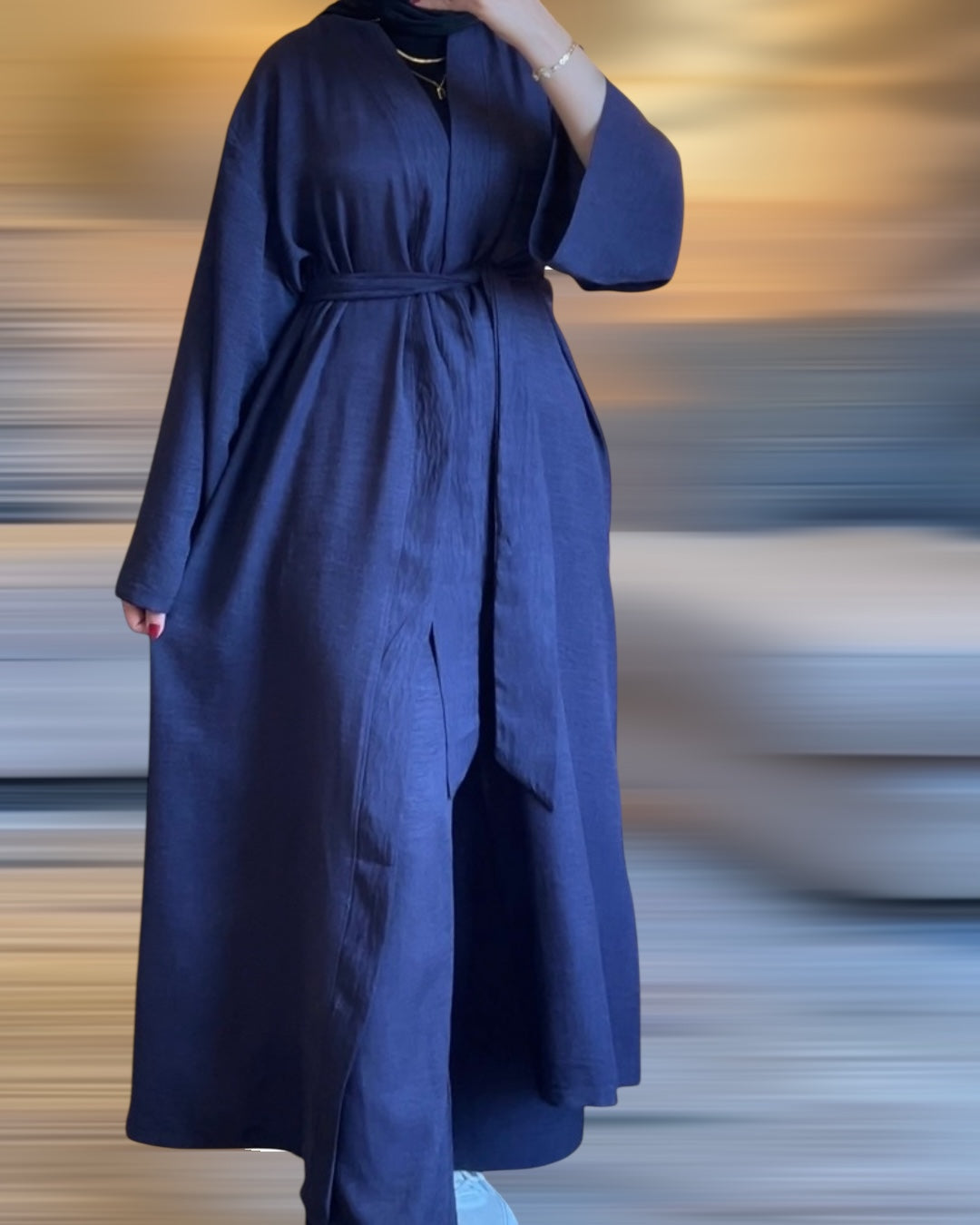 Zahra linen kimono set