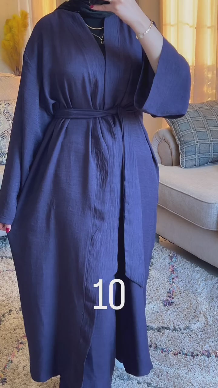Zahra linen kimono set